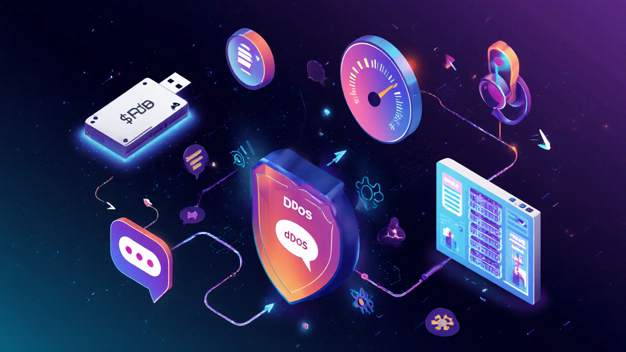 Иконки критериев хостинга: цена, SSD, скорость, защита, поддержка, масштабирование, панель.