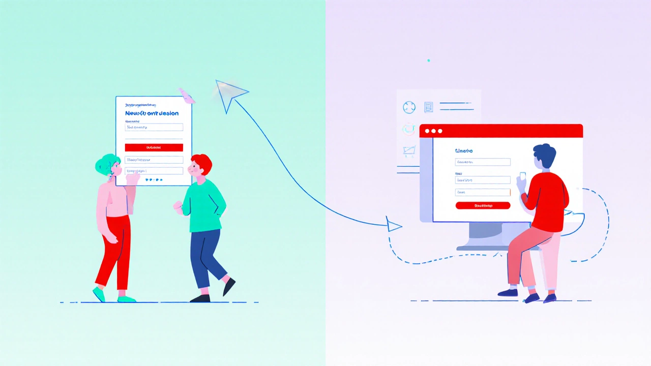 Левая половина: заполнение формы, правая: завершение покупки.