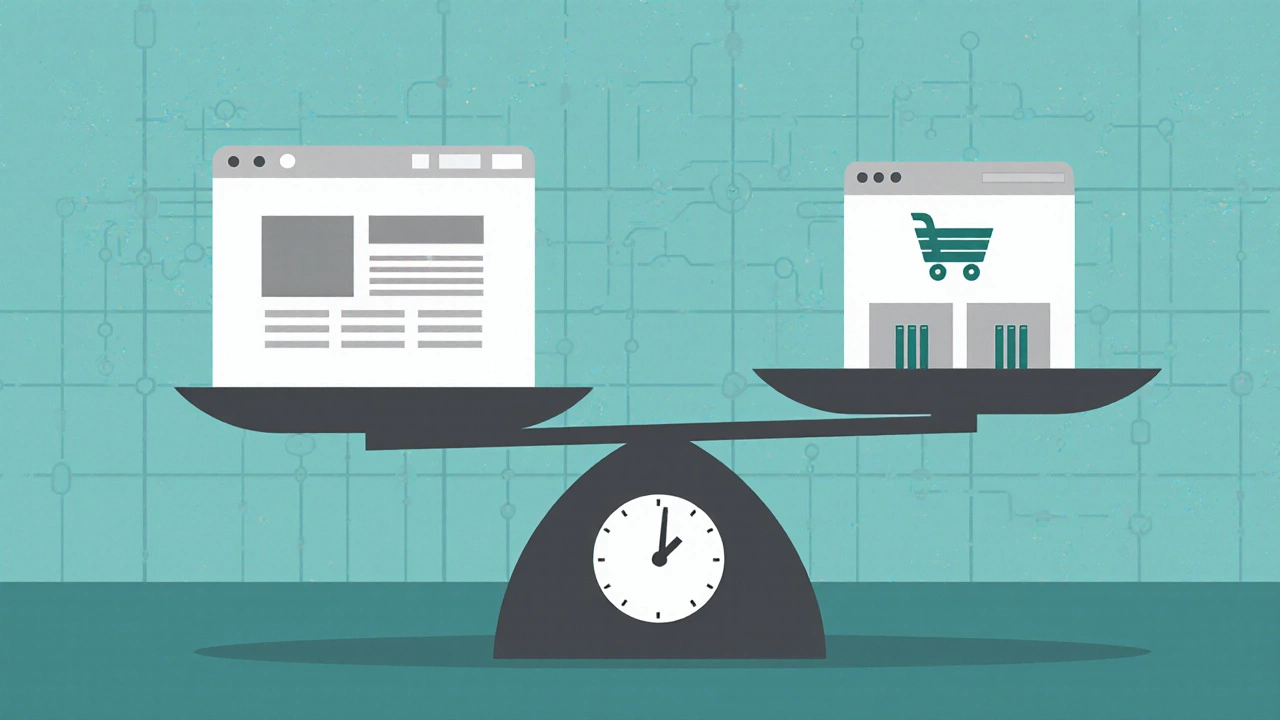 Весы с легкими и тяжелыми сайтами, перевешивающие под нагрузкой интернет-магазина.