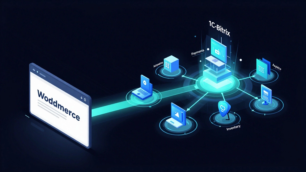 Концептуальная схема роста интернет-магазина от WooCommerce до сложной системы с интеграциями