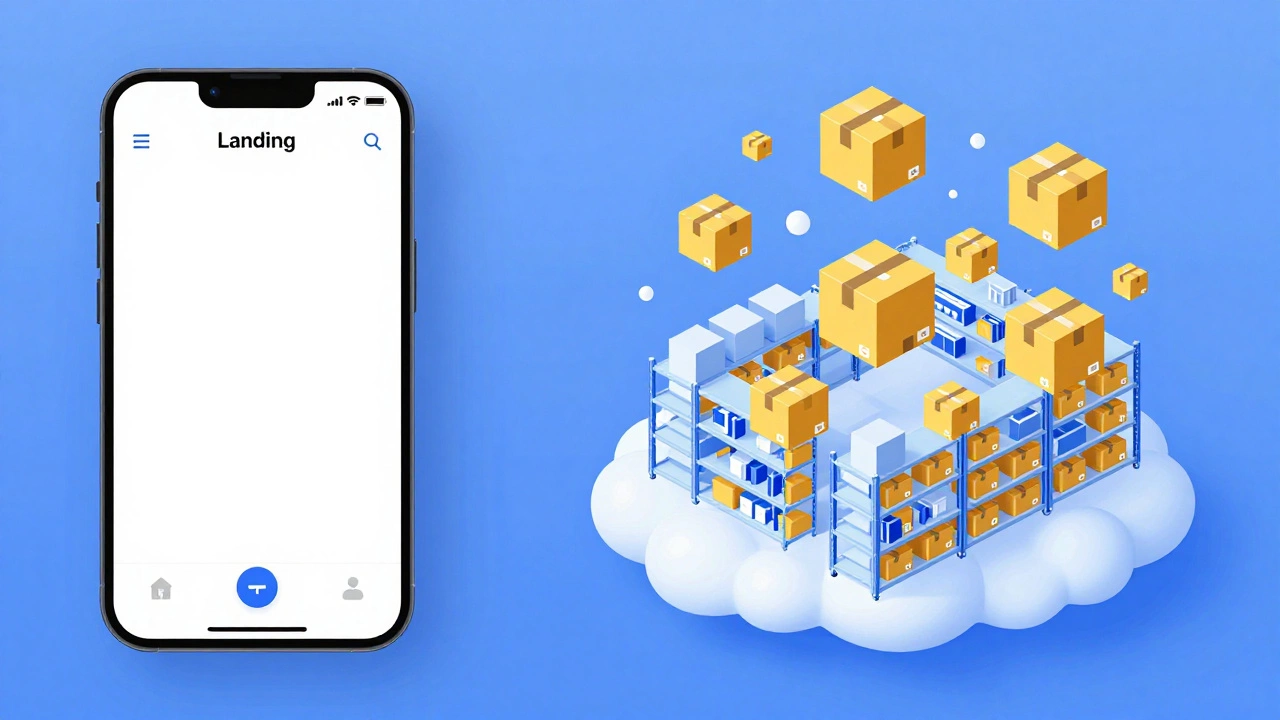 Концептуальное изображение роста сайта от простого лендинга до большого интернет-магазина